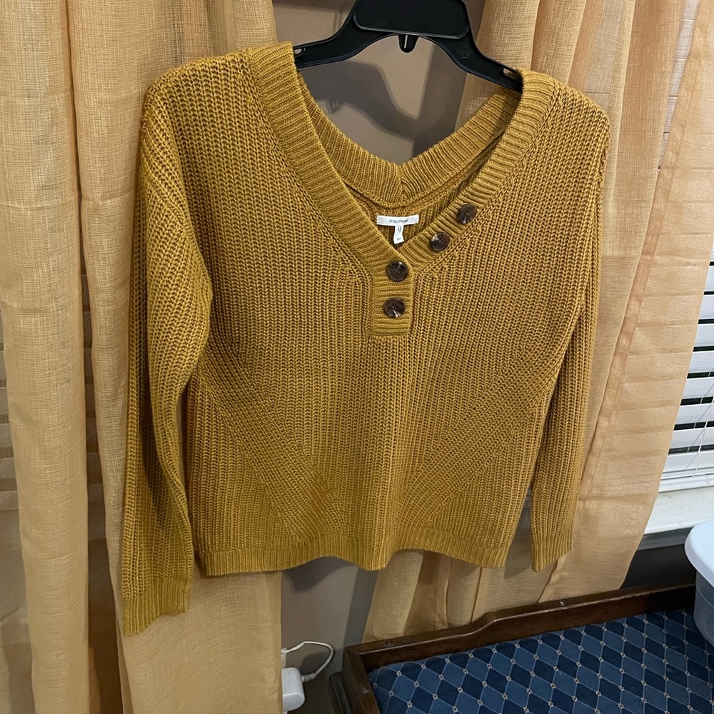 Maurices Sweater Mustard Yellow NWOT